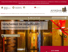 Tablet Screenshot of aiyasha-spa.de